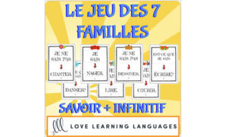 French: The Game of 7 Families - Savior + Infinitive Activity