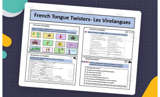 French: Tongue Twisters- Activities