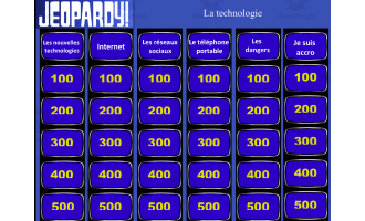 French: Translation Game- Technology- Jeopardy