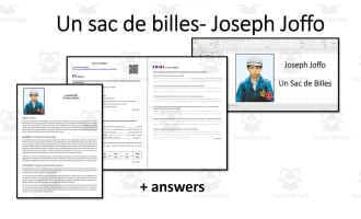 French: Un Sac de Billes- Joseph Joffo- Article and Worksheet