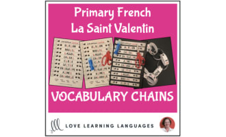 French: Valentine's Day Vocabulary Chains
