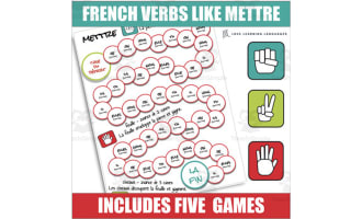 French Verbs Like Mettre Conjugation Games - Rock, Paper, Scissors