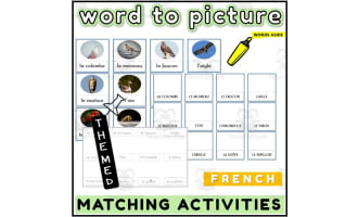French Word to Picture Activities Flashcards 1