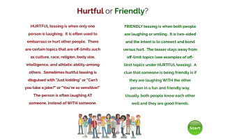 Friendly Versus Hurtful Teasing Boom Cards PLUS A Teasing Strategy Wheel