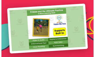 Frisbee and the Ultimate Pastime | Reading Comprehension Deck | Interactive Lesson