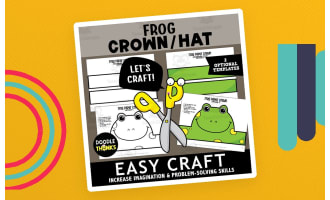 Frog Crown or Hat Easy Paper Craft Art Project