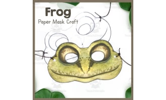 Frog Paper Mask – Printable Animal Craft