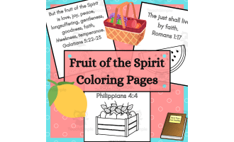 Fruit of the Spirit Bible Verse Coloring Pages