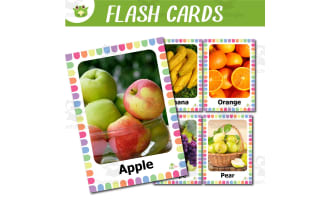 Fruit Vocabulary Flashcards with Real Photos | Speech Therapy, ESL/ELL