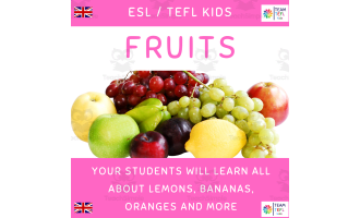 Fruits ESL Lesson Plan For Kids and Early Learners