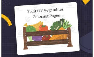 Fruits + Vegetables Coloring Pages