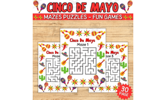 Fun May activities: Cinco de Mayo printable puzzles and mazes!