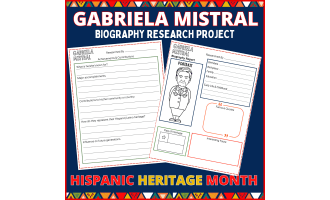 Gabriela Mistral Biography research project Hispanic heritage month