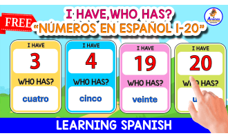 GAME "I HAVE,WHO HAS?" | NÚMEROS EN ESPAÑOL 1-20