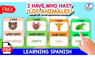 GAME IN SPANISH "I HAVE,WHO HAS?" | LOS ANIMALES