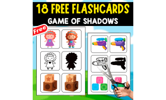 GAME OF SHADOWS | 18 FREE FLASHCARDS FOR KIDS