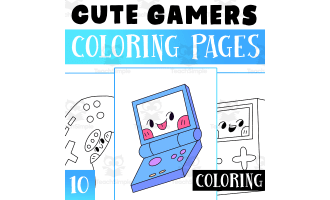 Gamers Coloring Pages Worksheet Activity for Morning Work