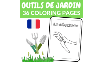 Garden Tools Coloring Pages in French