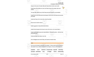 GCSE Literature: An Inspector Calls | Gerald's Affair Worksheet