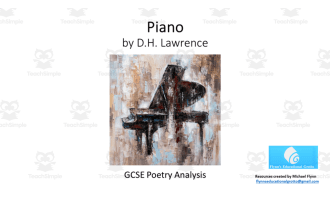 GCSE Poetry Lesson: 'Piano' by DH Lawrence