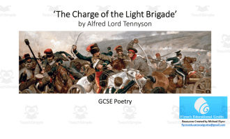 GCSE Poetry Lesson: ‘The Charge of the Light Brigade’ by Alfred Lord Tennyson