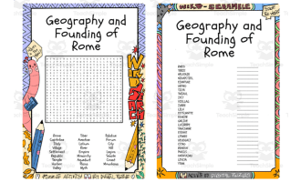 Geography and Founding of Rome word search & scramble
