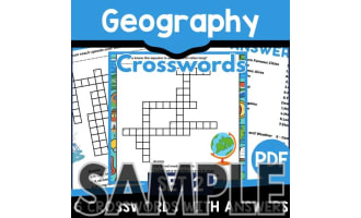 Geography Crossword - Set 2: 1 Page Sample (PDF)