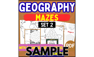 Geography Mazes - Set 2: 1 Page Sample (PDF)