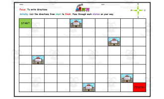 Geography: Train Directions Activity