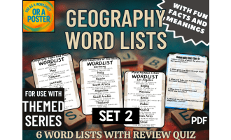 Geography Word List Posters - Set 2 (PDF)