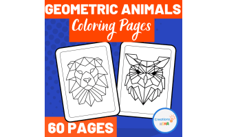 Geometric Animals Coloring Pages.