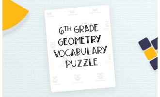 Geometry Vocabulary Crossword – Math Stations Puzzle