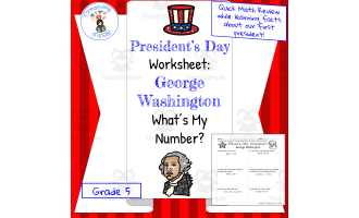 George Washington Math Trivia Worksheet