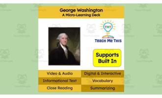 George Washington | Reading Comprehension Deck | Interactive Lesson