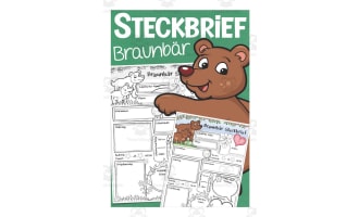 German: Animal Characteristics Worksheet - Brown Bear Printable