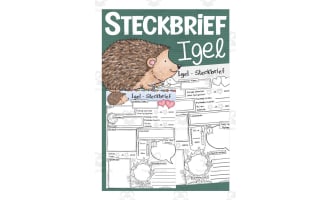 German: Animal Characteristics Worksheet - Hedgehog Printable