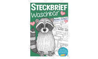 German: Animal Characteristics Worksheet - Raccoon Printable