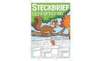 German: Animal Characteristics Worksheet - Squirrel Printable