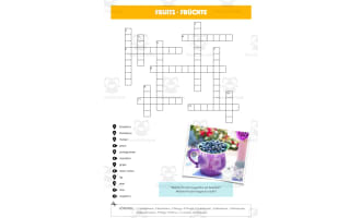 German Crossword Puzzle about Fruit