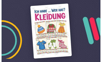 German: I have... Who has? - Clothing