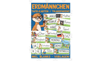 German: Meerkat Themed Class Material | Table Cards & Blank Templates