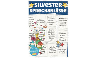 German: New Year's Eve Speaking Card Set