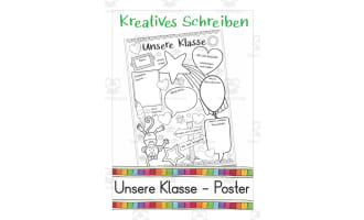German: Our Class Poster - Writing Worksheet