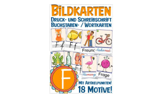 German Picture Cards: Letter F