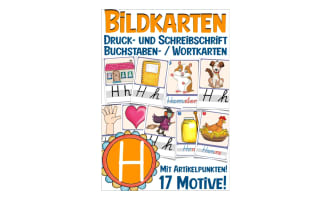 German Picture Cards: Letter H