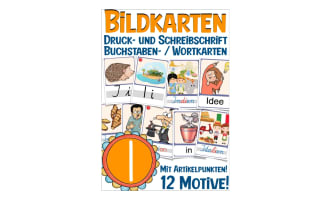 German Picture Cards: Letter I