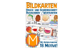 German Picture Cards: Letter M