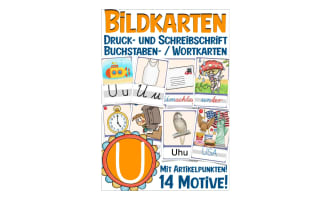 German Picture Cards: Letter U