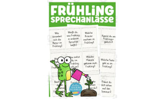 German: Spring Theme Speaking Card Set