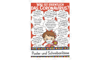German: What is Coronavirus? | Fact Sheet Poster and Writing